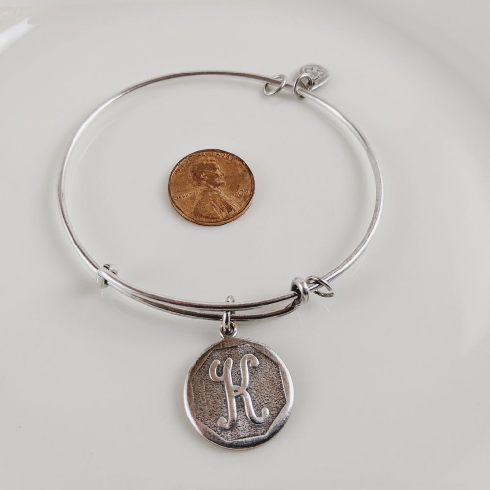 Alex and Ani Rafaelian Silver Initial K Bracelet